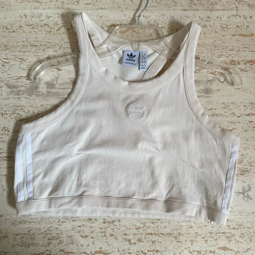 Adidas women’s ADICOLOR CLASSICS 3-STRIPES SHORT TANK TOP size xl
